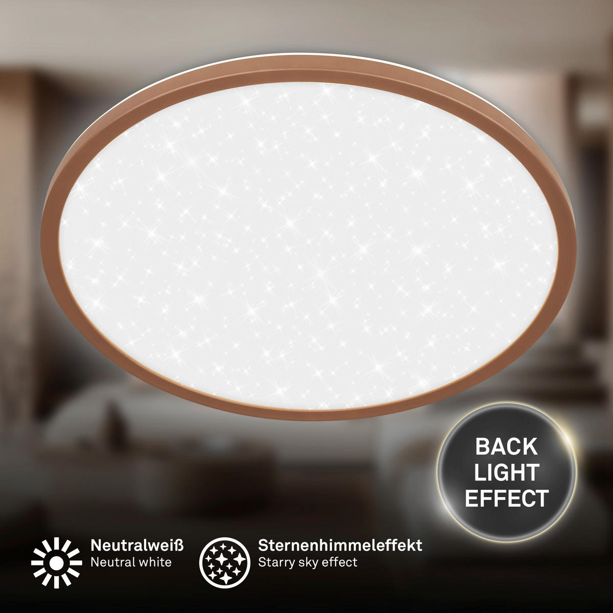 LED-PANEEL  - Mokka, Basics, Kunststoff (37,5/4,5cm)