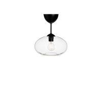 DECKENLEUCHTE Bullo 27/32 cm   - Klar/Schwarz, Design, Glas/Metall (27/32cm) - Belid