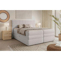 BOXSPRINGBETT 180/200 cm  in Naturfarben  - Schwarz/Naturfarben, Design, Kunststoff/Textil (180/200cm) - Chameo