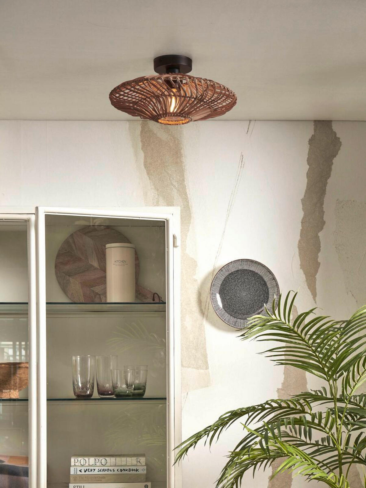 DECKENLEUCHTE GOOD&MOJO  40/12 cm   - Naturfarben, Trend, Naturmaterialien (40/12cm) - Good & Mojo