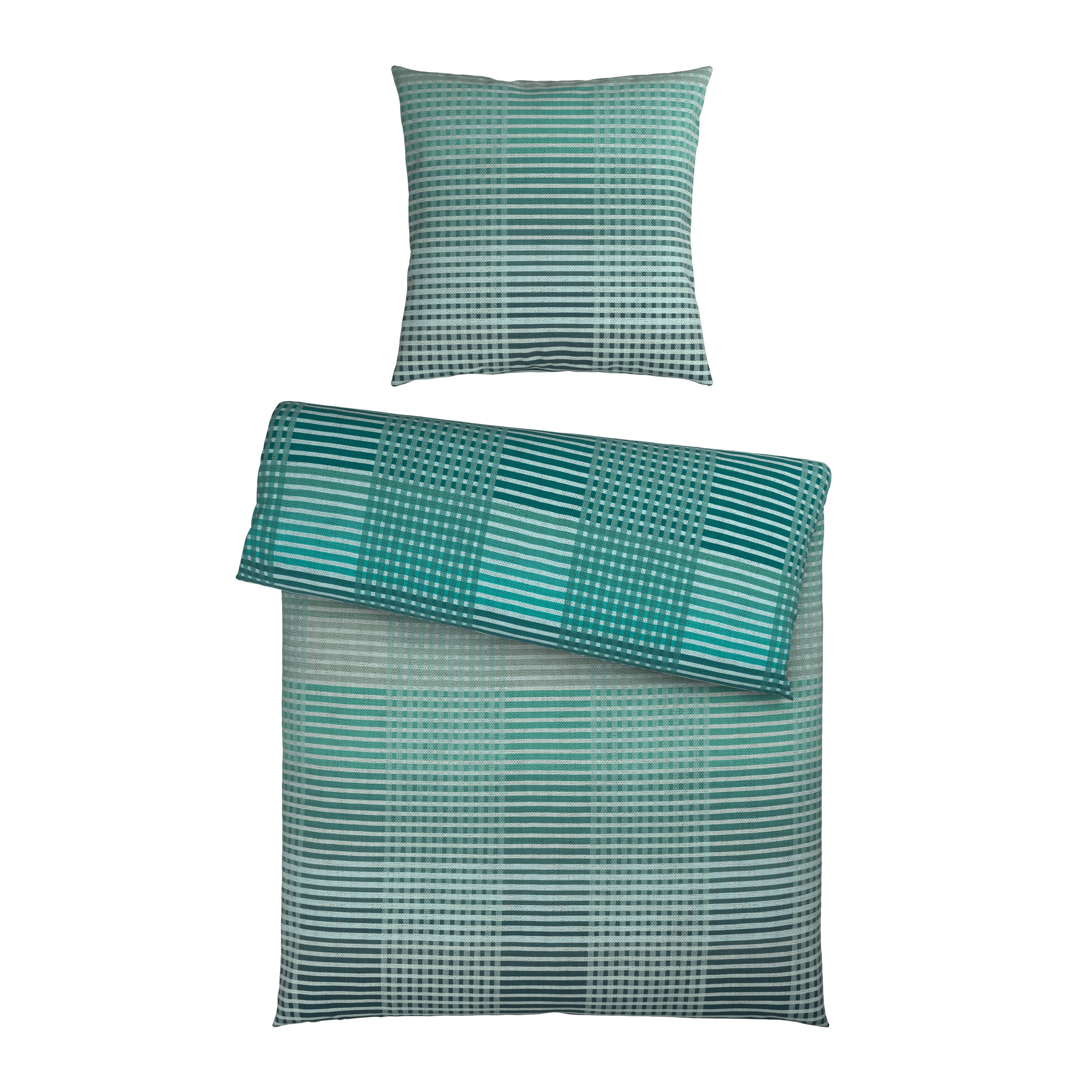 BETTWÄSCHE Flanell 135/200 cm  - Türkis, Textil (135/200cm) - Novel