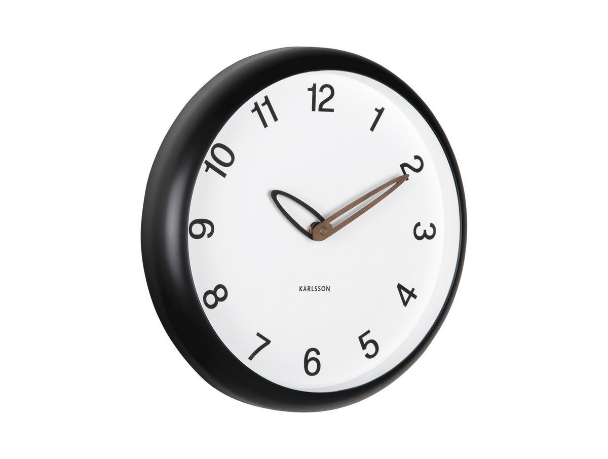 WANDUHR 30 cm   - Schwarz, Basics, Kunststoff (30cm) - Karlsson