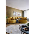 ECKSOFA in Chenille Goldfarben  - Goldfarben/Schwarz, Design, Kunststoff/Textil (307/194cm) - Carryhome