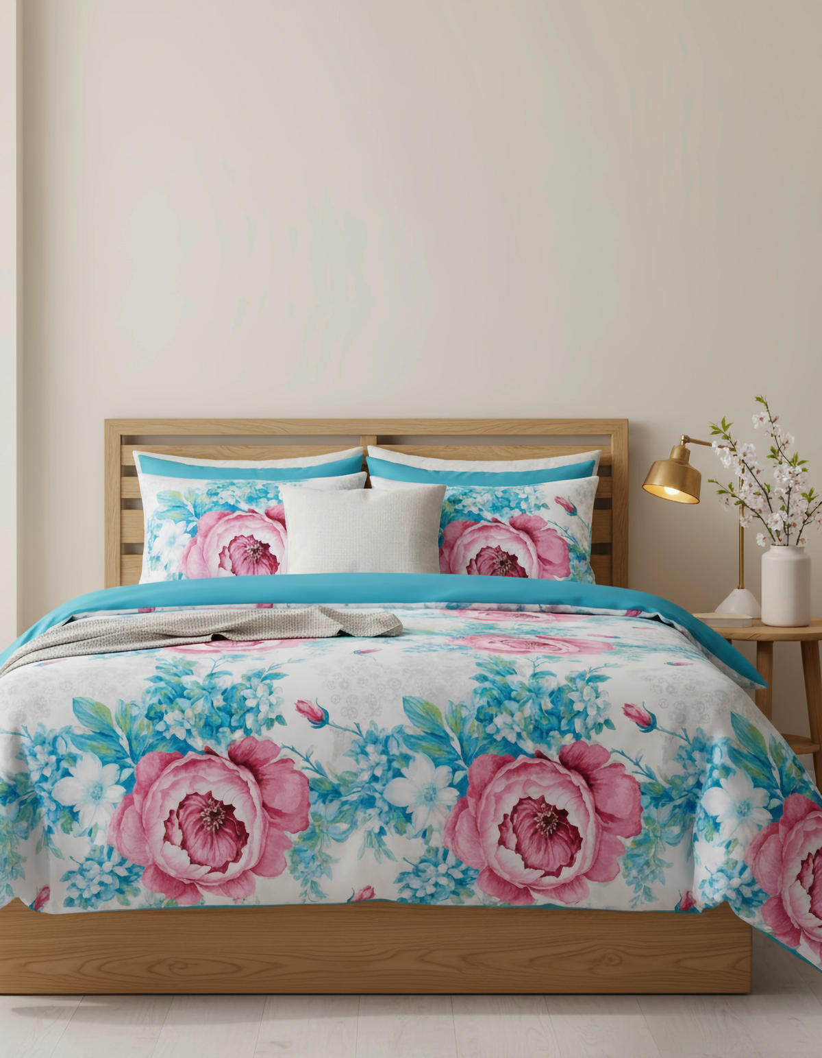 VÄNDBART PÅSLAKANSET TANJA satin 150/210 cm  - multicolor, Trend, textil (150/210cm) - Esposa