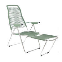 GARTEN-RELAXSESSEL 60/110/48 cm  - Edelstahlfarben/Salbeigrün, Design, Kunststoff/Metall (60/110/48cm) - Jan Kurtz