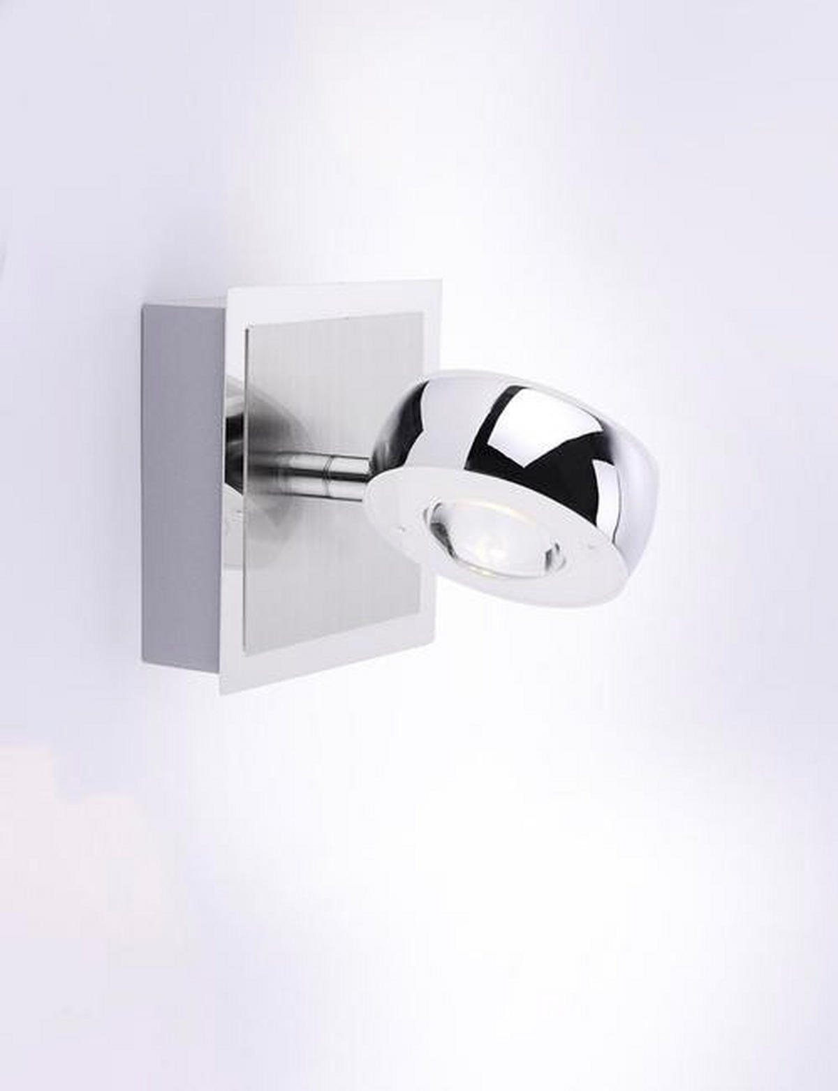 LED-WANDLEUCHTE Lolasmart-Opti   - Silberfarben, Design, Kunststoff/Metall (12/12/14cm)