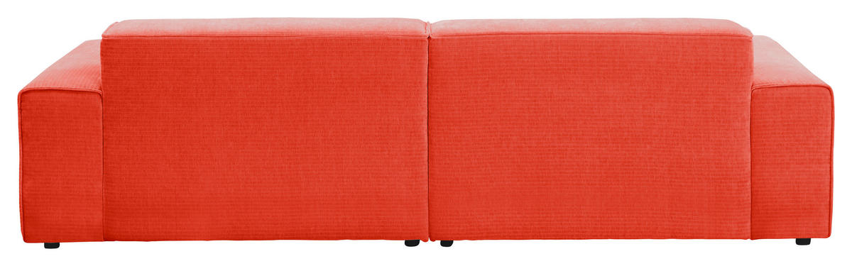 BIGSOFA Chenille Rot  - Rot/Schwarz, Design, Kunststoff/Textil (238/71/101cm) - Pure Home Lifestyle
