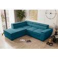 ECKSOFA  in Flachgewebe Petrol  - Petrol/Schwarz, KONVENTIONELL, Kunststoff/Textil (220/266cm) - Carryhome