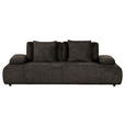 SCHLAFSOFA Chenille Anthrazit  - Anthrazit/Schwarz, KONVENTIONELL, Kunststoff/Textil (235-255/80/116-138cm) - Carryhome