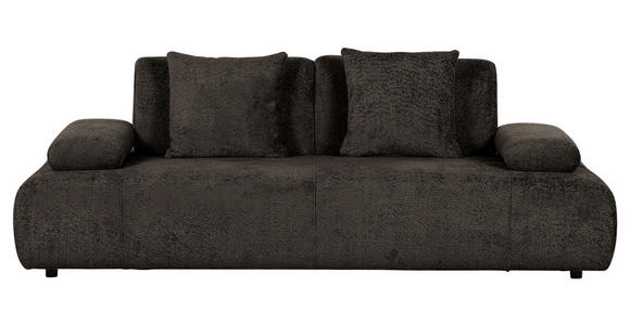 SCHLAFSOFA Chenille Anthrazit - Anthrazit/Schwarz, KONVENTIONELL, Kunststoff/Textil (235-255/80/116-138cm) - Carryhome