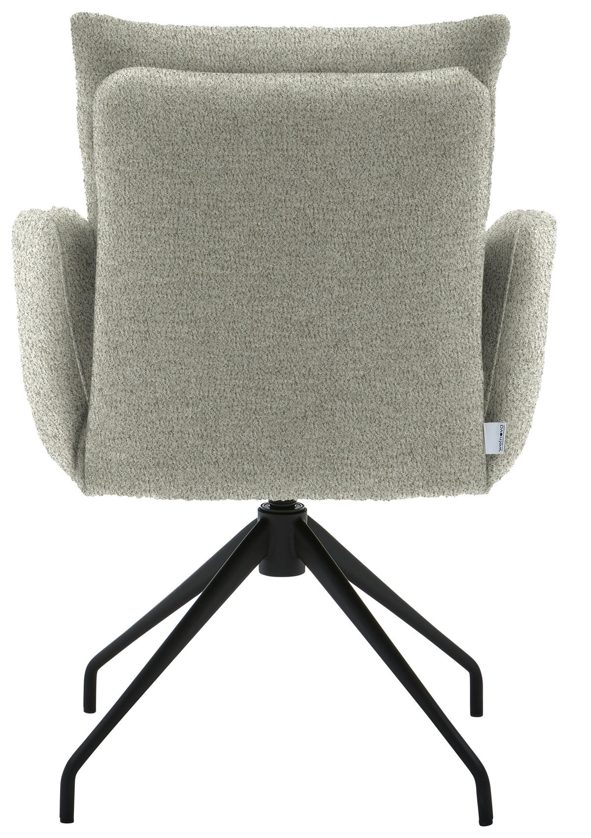 ARMLEHNSTUHL Teddystoff  - Taupe/Schwarz, Design, Textil/Metall (62/86/68cm) - Welnova