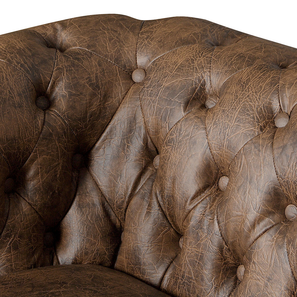 SESSEL in Lederlook Braun  - Braun, Design, Holz/Textil (104/72/86cm) - P & B