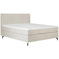 BOXSPRINGBETT 180/200 cm  in Creme  - Creme/Schwarz, MODERN, Textil (180/200cm) - MID.YOU