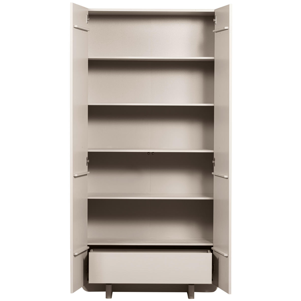 GARDEROBENSCHRANK Basu  in 101/210/46 cm  - Grauweiß, Design, Holz (101/210/46cm) - Livetastic