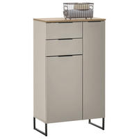 MIDISCHRANK 60/106/32 cm  - Kaschmir/Eichefarben, KONVENTIONELL, Holzwerkstoff/Metall (60/106/32cm) - home24