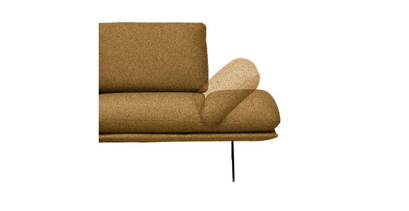 ECKSOFA  in Flachgewebe Currygelb  155/234 cm  - Currygelb/Schwarz, Design, Textil/Metall (155/234cm) - Dieter Knoll