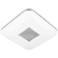 Plafonieră Cu Led - alb/culoare crom, Basics, plastic/metal (33/33/8cm) - Novel