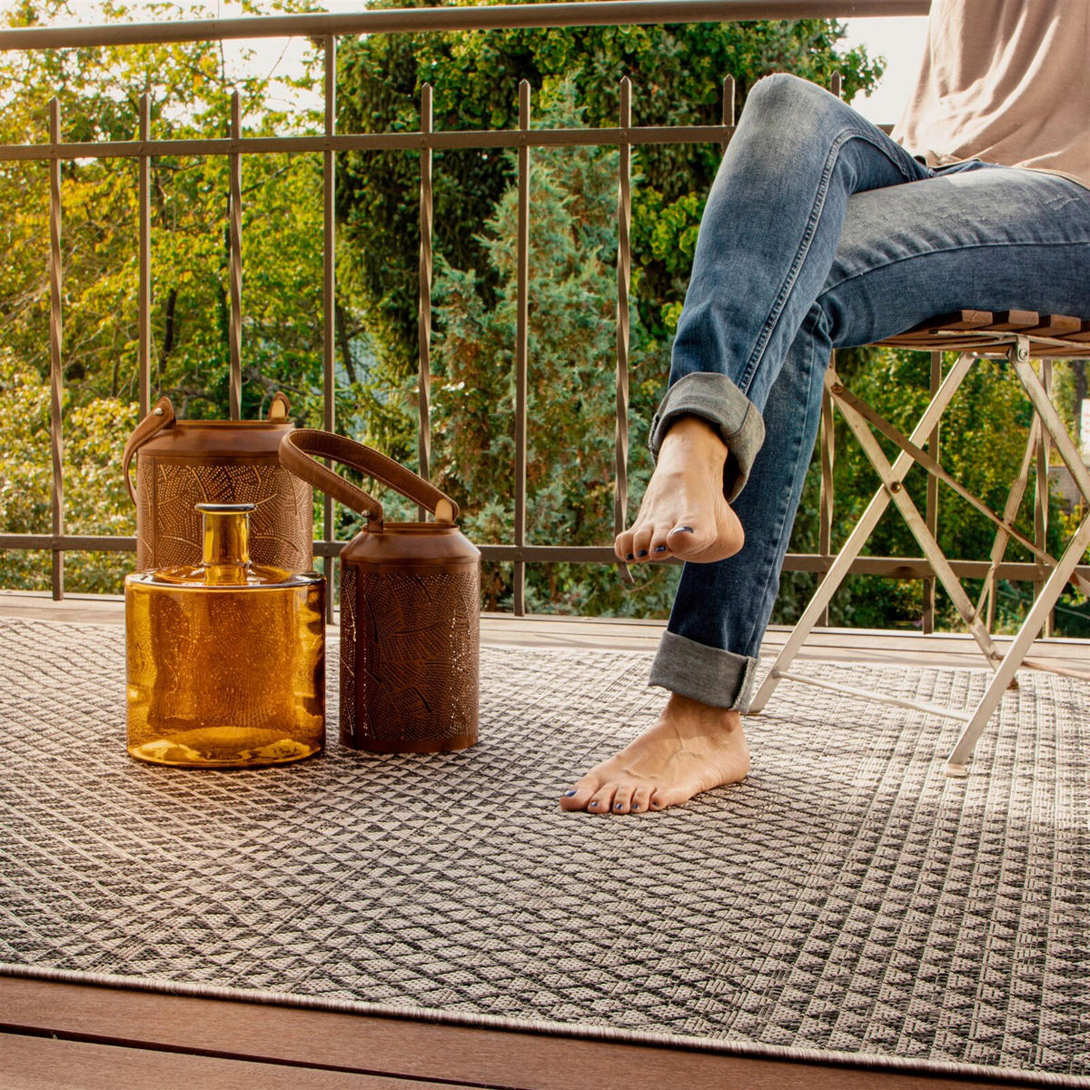 FLACHWEBETEPPICH 160/230 cm Grau  - Grau, Basics, Textil (160/230cm) - Kayoom