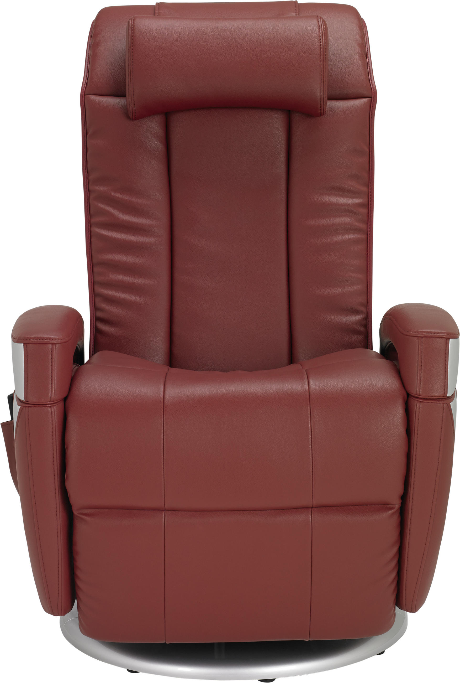 MASSAGESESSEL in Lederlook Rot  - Chromfarben/Rot, Design, Leder/Textil (102/70/77cm) - Cantus