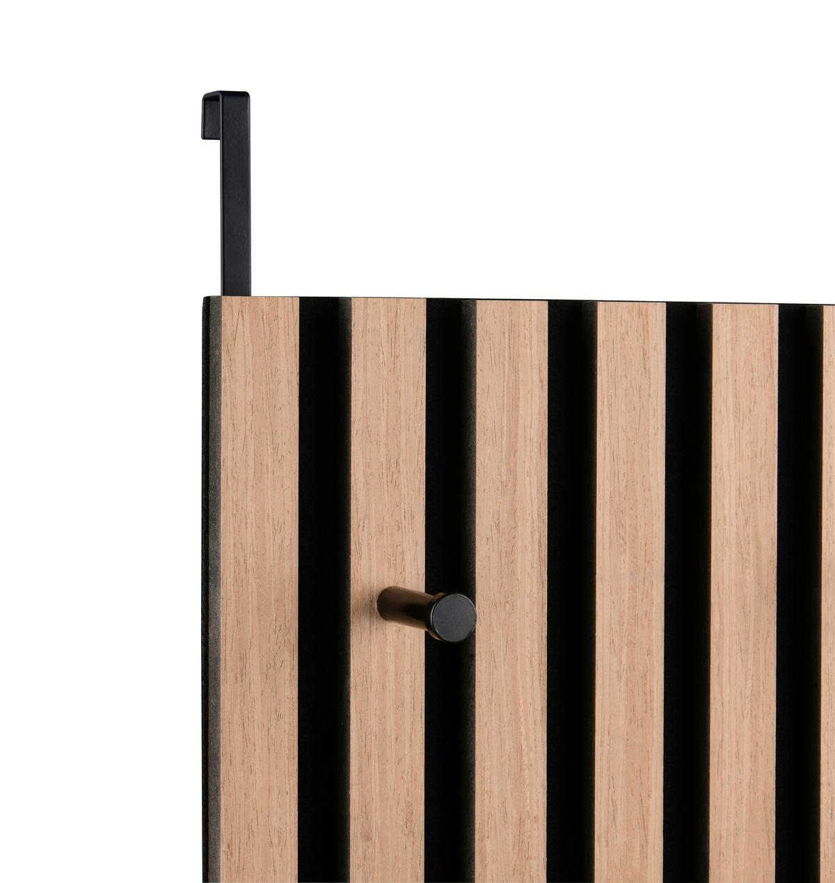 TÜRGARDEROBE  in furniert Schwarz, Eiche Artisan  - Schwarz/Eiche Artisan, MODERN, Holzwerkstoff/Textil (30/100/1,7cm) - Milino