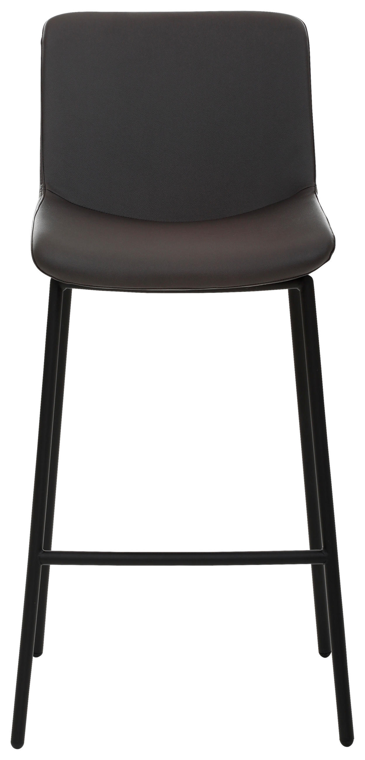 BARHOCKER Mikrofaser Anthrazit, Schwarz Stahl  - Anthrazit/Schwarz, Design, Textil/Metall (48/93/50cm) - Novel