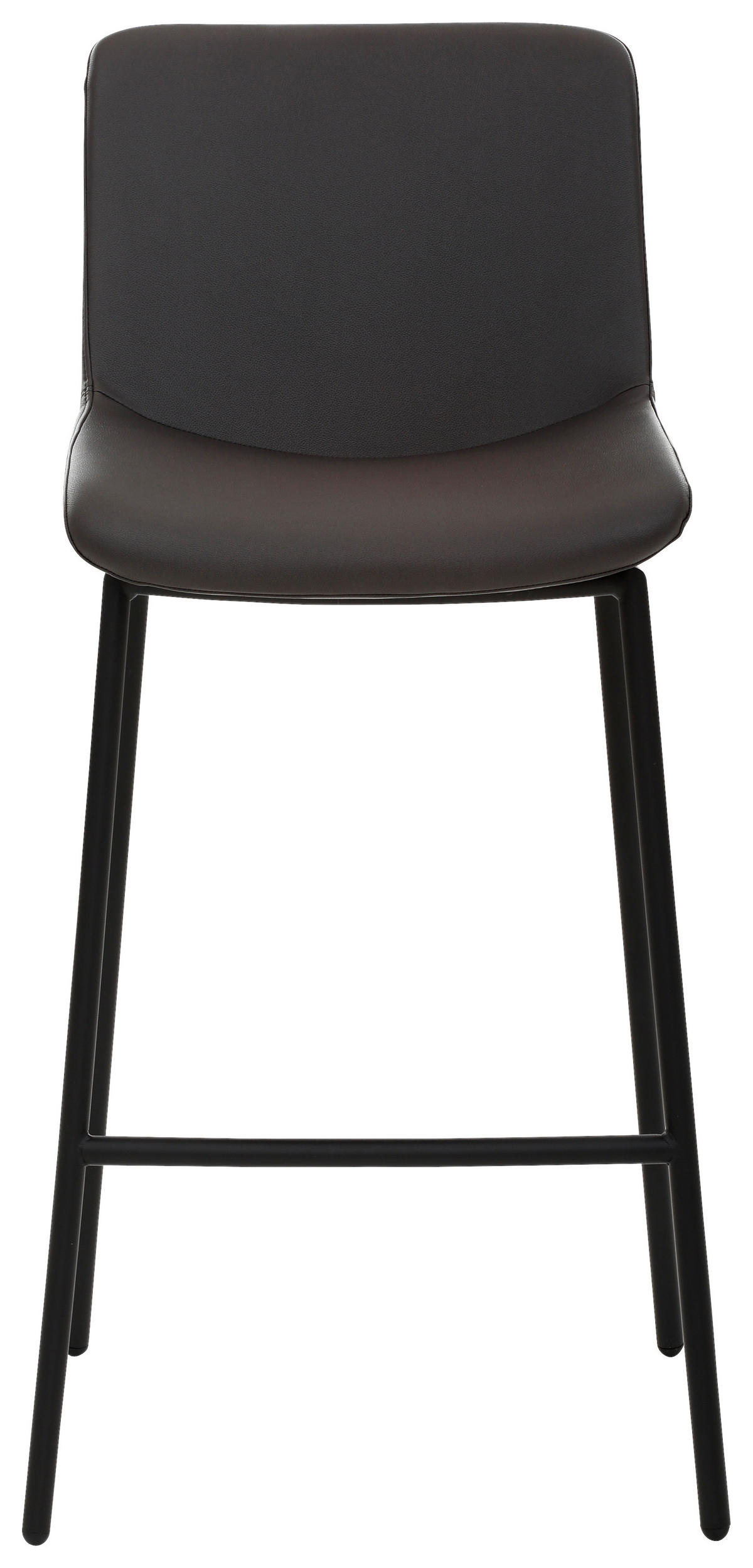 BARHOCKER Mikrofaser Anthrazit, Schwarz Stahl  - Anthrazit/Schwarz, Design, Textil/Metall (48/93/50cm) - Novel