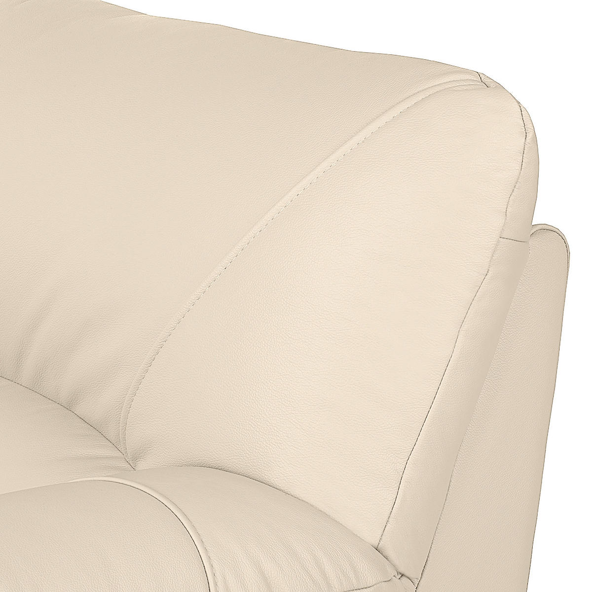 SESSEL in Echtleder Beige  - Beige/Schwarz, Design, Leder/Kunststoff (105/92/85cm) - Livetastic