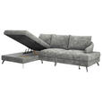 ECKSOFA in Webstoff Dunkelgrau  - Dunkelgrau/Schwarz, KONVENTIONELL, Textil/Metall (183/293cm) - Carryhome