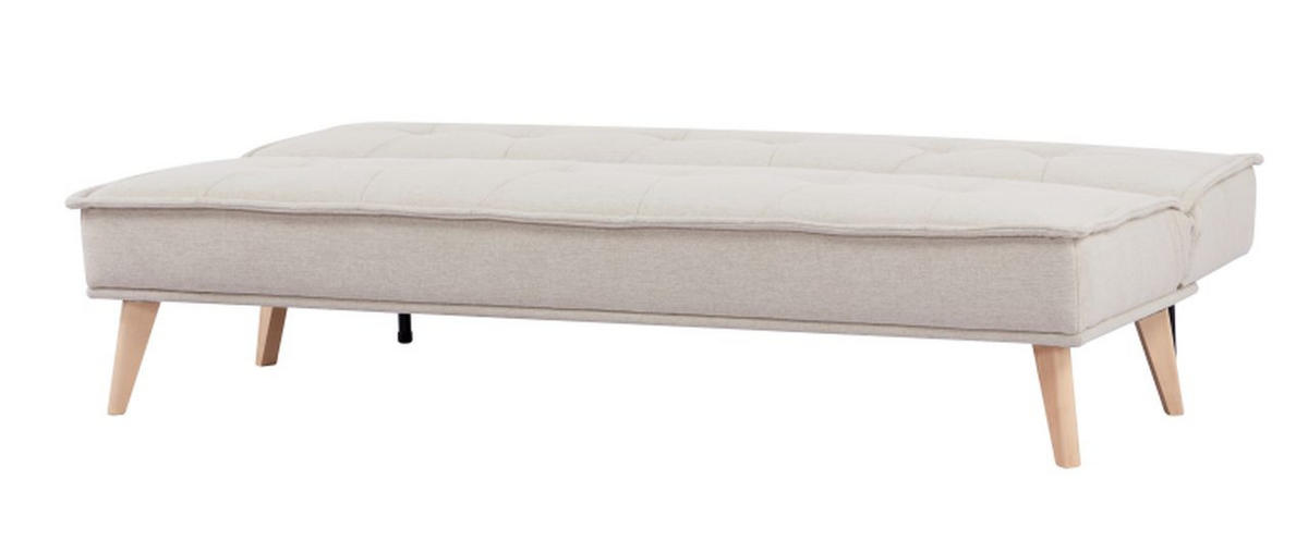 SCHLAFSOFA in Textil Beige  - Beige/Kieferfarben, Design, Holz/Textil (181/82/85cm) - MID.YOU
