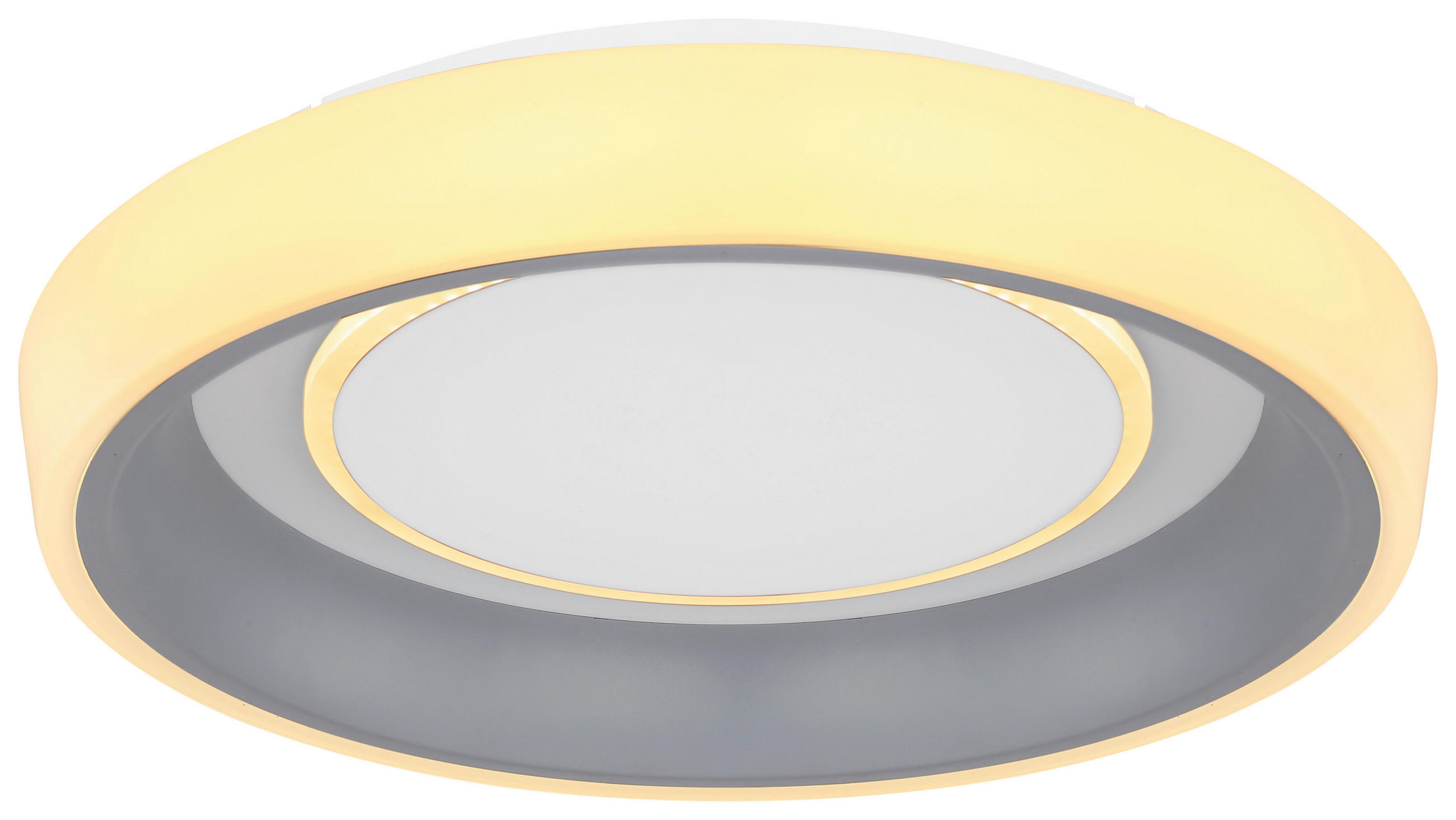 LED-DECKENLEUCHTE 46 W  50/9,5 cm    - Weiss/Anthrazit, Basics, Kunststoff/Metall (50/9,5cm) - Globo