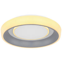 LED-DECKENLEUCHTE Tabano 50/9,5 cm   - Anthrazit/Opal, Basics, Kunststoff/Metall (50/9,5cm) - Globo