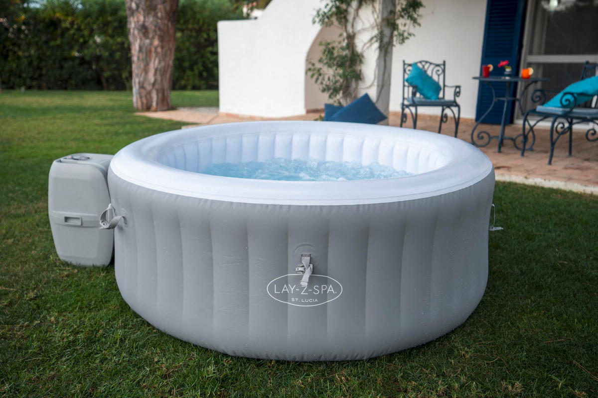 WHIRLPOOL ST. LUCIA 60037 170/66 cm  - Weiß/Grau, Trend, Kunststoff (170/66cm) - Bestway