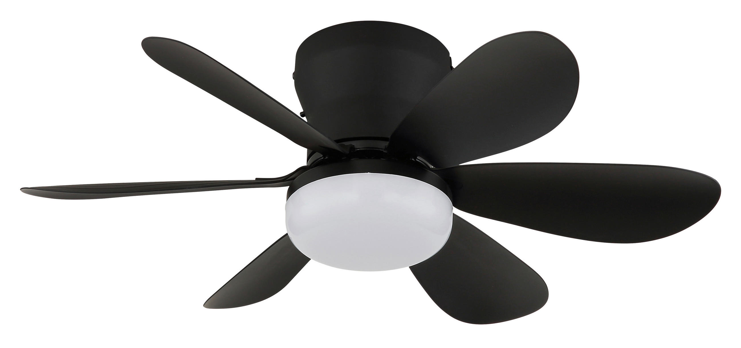 STROPNI VENTILATOR  Delores   2700-6500 K   - črna/bela, Design, kovina/umetna masa (51/16,5cm) - Globo