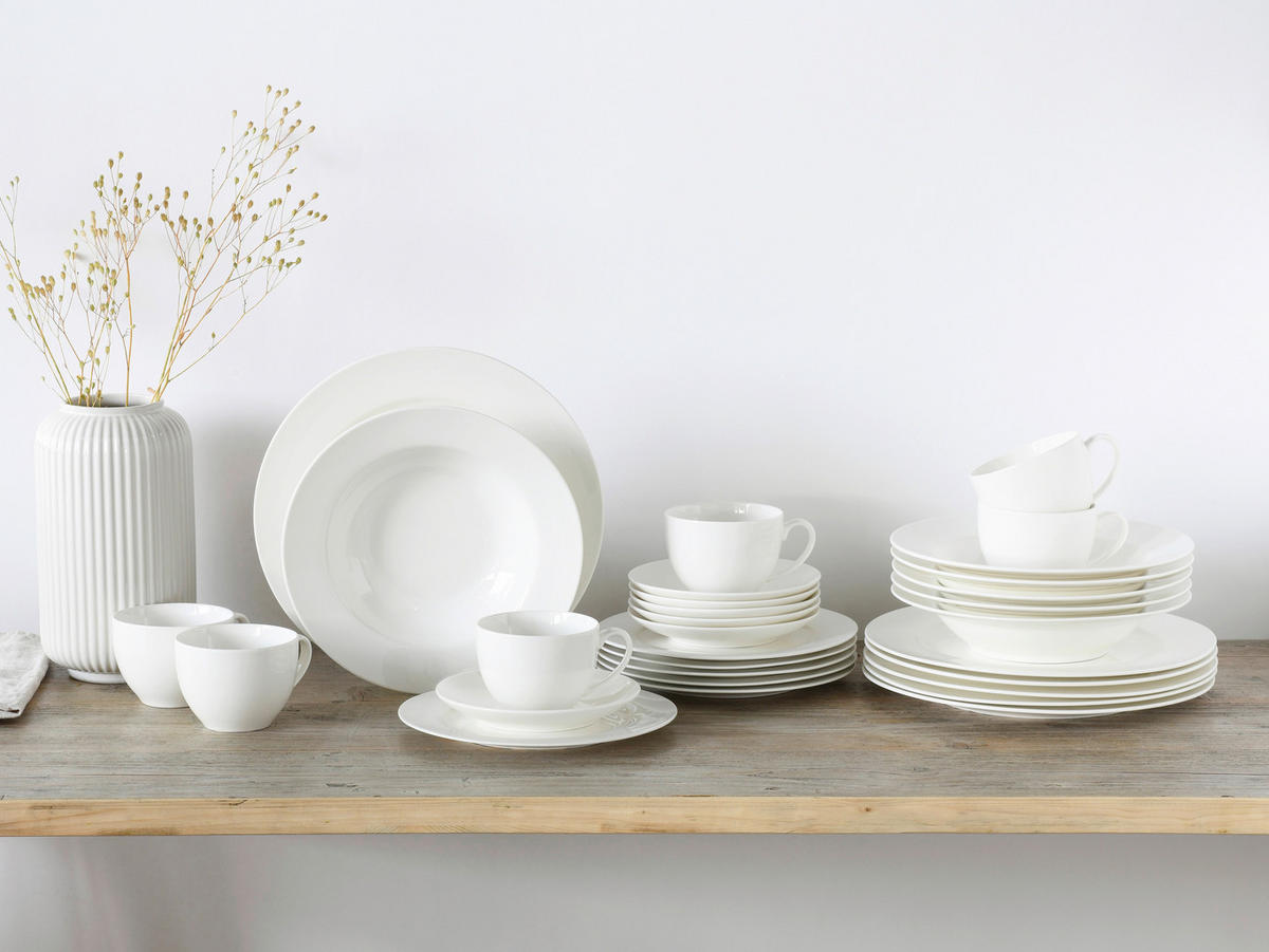 KOMBISERVICE Fleur Royal 30-teilig  - Creme, Basics, Keramik - Creatable