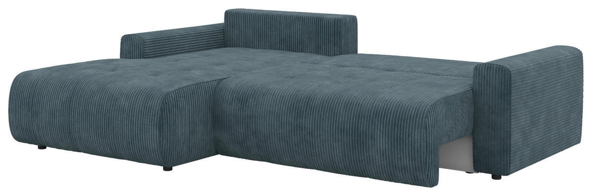 ECKSOFA - Petrol/Schwarz, KONVENTIONELL, Kunststoff/Textil (192/270cm) - Carryhome