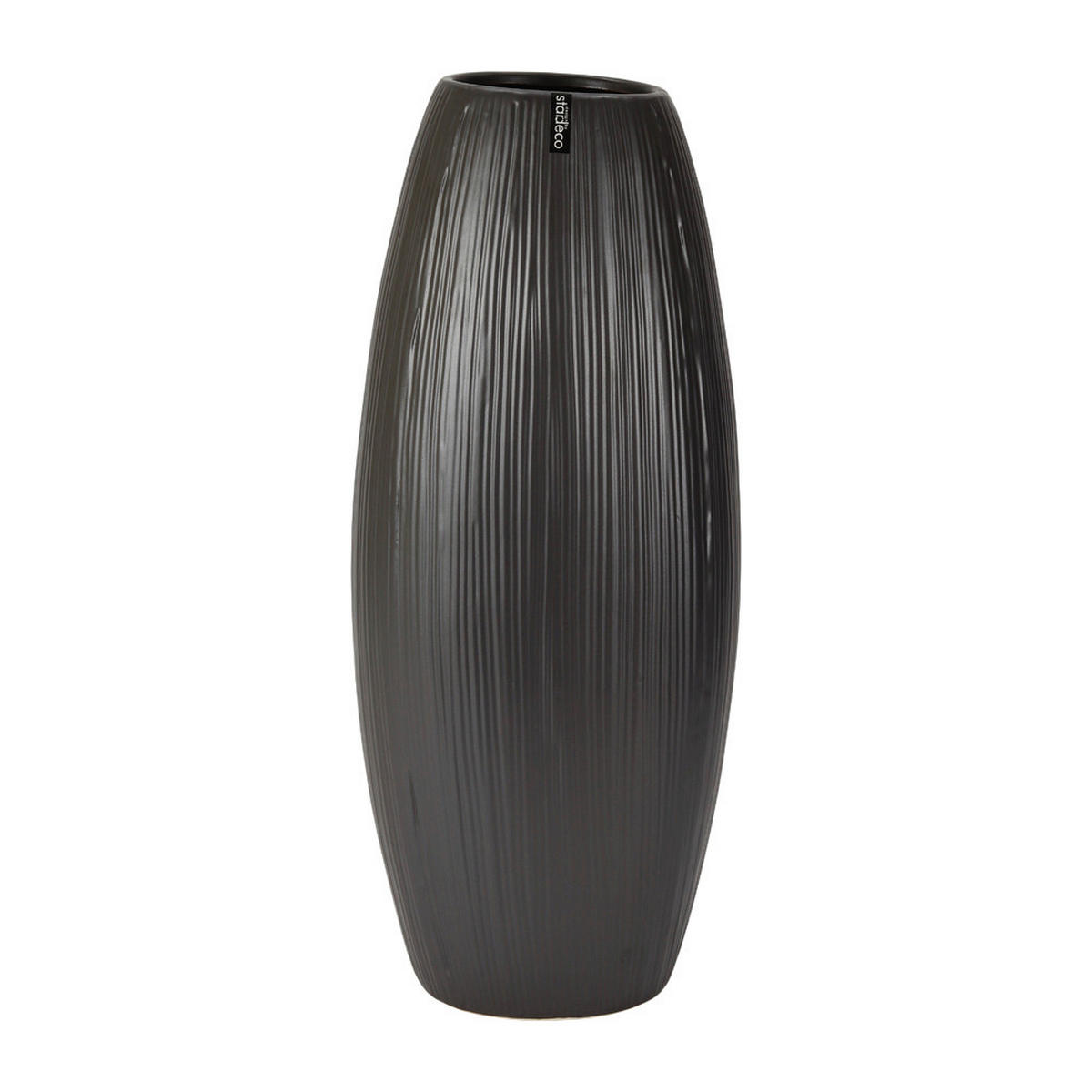 VÁZA, keramika, 46 cm - černá, Basics, keramika (21/46/16cm)