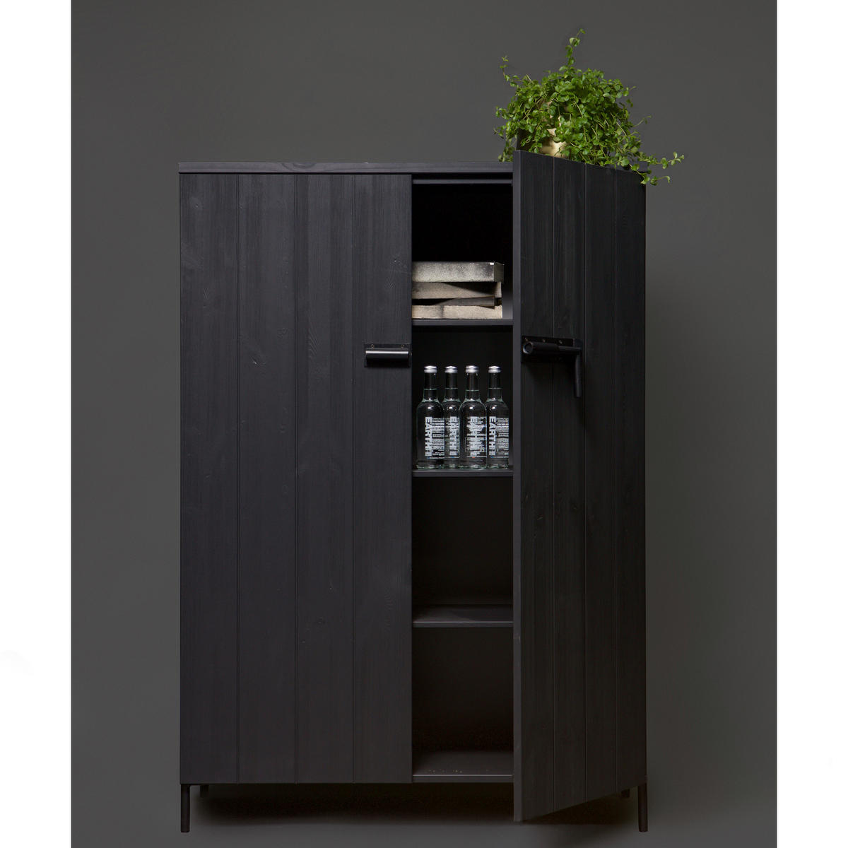 HIGHBOARD Bruut 100/140,5/41,5 cm  - Schwarz, Design, Holz/Metall (100/140,5/41,5cm) - Livetastic