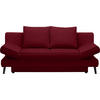 SCHLAFSOFA in Dunkelrot  - Schwarz/Dunkelrot, Design, Textil/Metall (200/85/90cm) - Xora