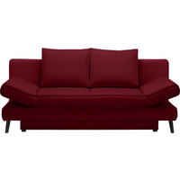 SCHLAFSOFA in Dunkelrot  - Schwarz/Dunkelrot, Design, Textil/Metall (200/85/90cm) - Xora