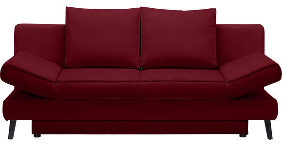 SCHLAFSOFA in Dunkelrot  - Schwarz/Dunkelrot, Design, Textil/Metall (200/85/90cm) - Xora