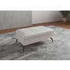 HOCKERLeder Weiss  - Weiss/Schwarz, Konventionell, Leder/Metall (102/47/69cm) - Sit & More