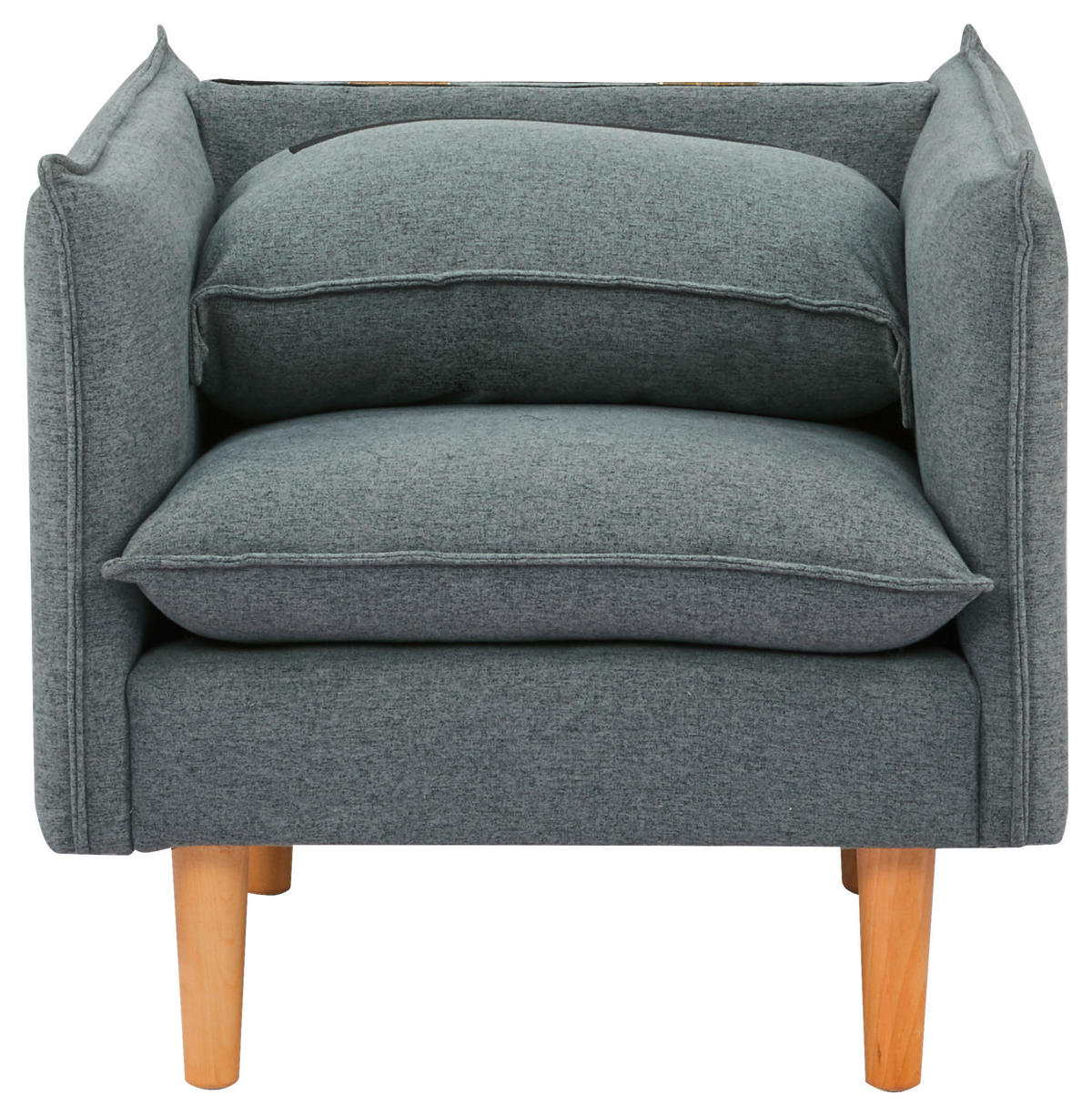 SESSEL in Webstoff Dunkelgrau  - Dunkelgrau/Naturfarben, Design, Holz/Kunststoff (72/84/82cm) - Livetastic