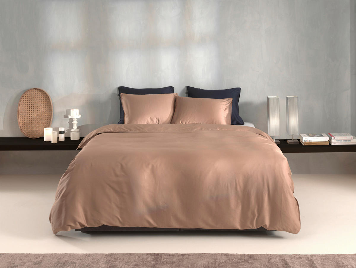BETTWÄSCHE Satinado Makosatin 155/220 cm  - Braun, Basics, Textil (155/220cm)