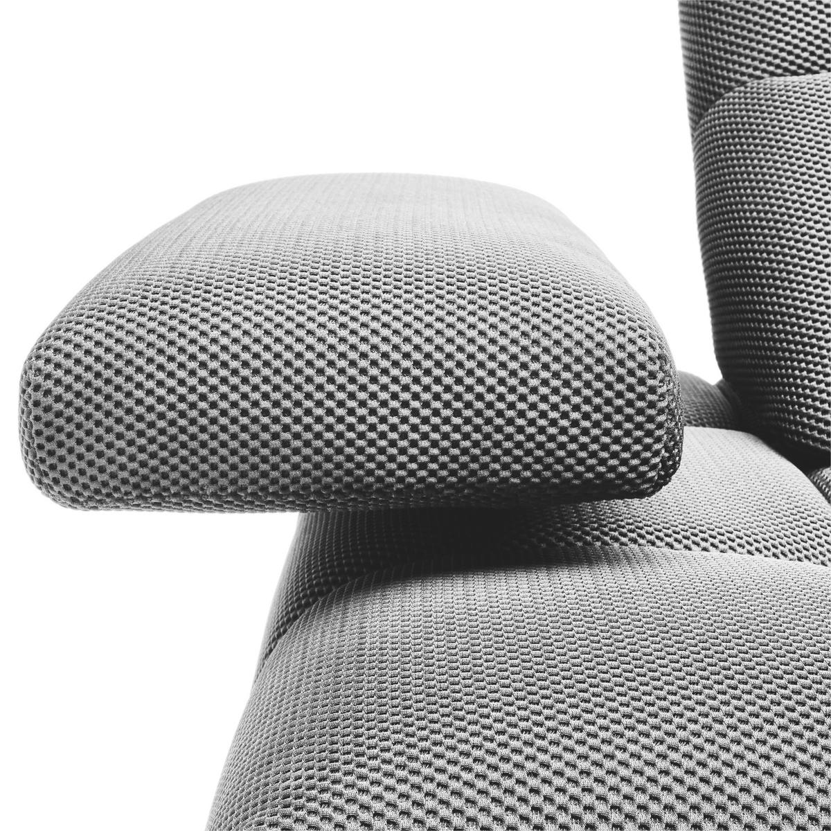 ECKSOFA in Struktur Grauweiß  313/233 cm  - Grauweiß/Schwarz, Design, Kunststoff/Textil (313/233cm) - Emilio Belluti