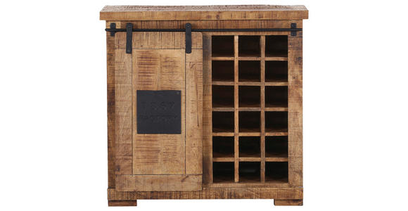 KOMMODE in 90/85/45 cm - Schwarz/Naturfarben, LIFESTYLE, Holz/Metall (90/85/45cm) - Landscape