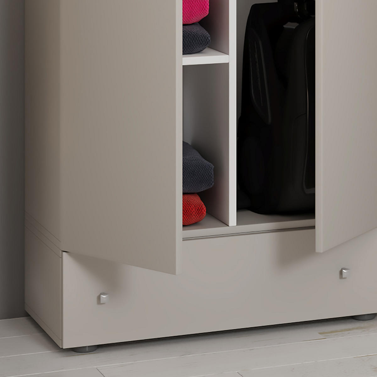 MEHRZWECKSCHRANK 70/200/39 cm  - Schwarz/Grau, Modern, Holzwerkstoff/Kunststoff (70/200/39cm) - MID.YOU
