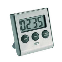 KURZZEITWECKER - Chromfarben/Schwarz, Basics, Kunststoff/Metall (6,5/1,9/7,2cm) - Gefu
