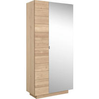 GARDEROBENSCHRANK  in 96/202/42,5 cm  - Eichefarben, Design, Glas/Holz (96/202/42,5cm) - Voglauer