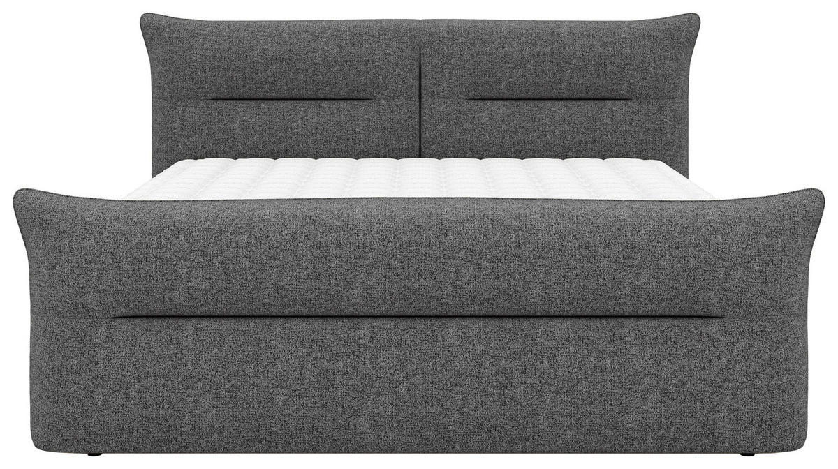 BOXSPRINGBETT 180/200 cm  in Anthrazit  - Anthrazit/Schwarz, Design, Kunststoff/Textil (180/200cm) - Chameo