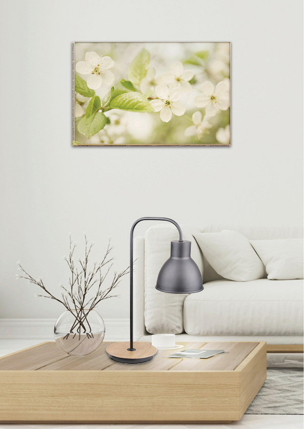 BORDSLAMPA 30,5/17/48 cm   - Natur, metall (30,5/17/48cm)
